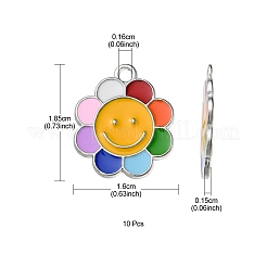 Alloy Enamel Pendants&nbsp;ENAM-YW0002-26P