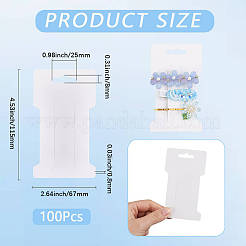 100Pcs Blank Paper Hair Clips Display Cards&nbsp;CDIS-SP0001-24A