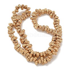Electroplated Natural Lava Rock Beads Strands&nbsp;G-I360-U01-02