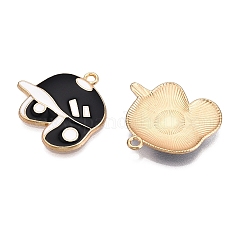 Rack Plating Alloy Enamel Pendants&nbsp;ENAM-N056-388KCG-01