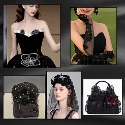24Pcs 12 Styles Computerized Embroidery Polyester Ornament Accesories&nbsp;DIY-GA0007-55A