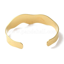 304 Stainless Steel Open Cuff Bangles for Women&nbsp;BJEW-I315-01G
