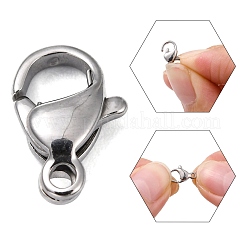 Tarnish Resistant Polished 316 Surgical Stainless Steel Lobster Claw Clasps&nbsp;STAS-R072-11A