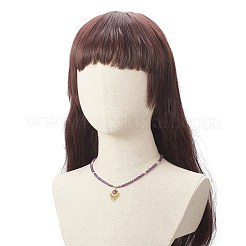Natural Amethyst Beaded Necklaces&nbsp;NJEW-JN04226-05