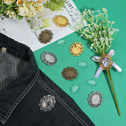 12Pcs 3 Colors Zinc Alloy Brooch Base Settings&nbsp;FIND-PH0029-30B