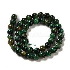 Grade AB+ Dyed Natural Tiger Eye Beads Strands&nbsp;G-G102-A01-03