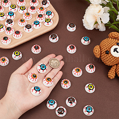48Pcs 6 Colors Plastic Craft Eye&nbsp;DIY-GF0013-64