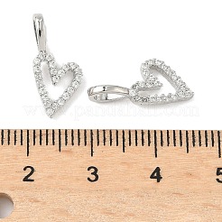Brass Micro Pave Cubic Zirconia Pendants&nbsp;KK-I355-06P