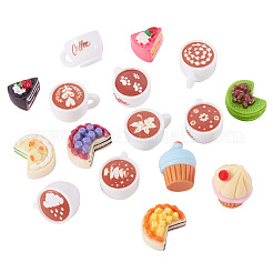 32Pcs 16 Styles Opaque Resin Imitation Food Decoden Cabochons&nbsp;CRES-TA0001-47