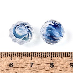 Textured Inner Flower Handmade Lampwork Beads&nbsp;LAMP-T024-07B