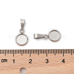 304 Stainless Steel Pendant Cabochon Settings&nbsp;STAS-I328-01A-P