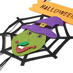 Halloween Theme Felt Cloth Hanging Door Signs&nbsp;HJEW-B005-02