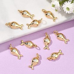 SHEGRACE Brass Clear Cubic Zirconia Charms&nbsp;XGRQ3P279-582G