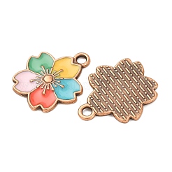 Alloy Enamel Pendants&nbsp;PALLOY-F319-02D-R