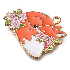 Animal Flower Alloy Enamel Pendants&nbsp;ENAM-Q508-01D