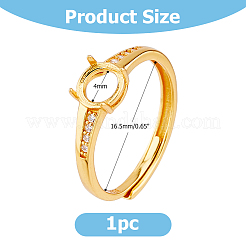 1Pc 925 Sterling Silver Adjustable Ring Findings&nbsp;RJEW-HS0001-01G