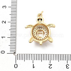Rack Plating Brass with Cubic Zirconia Pendants&nbsp;KK-Q017-01C-G