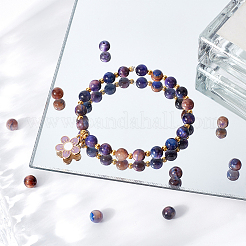 2 Strands Natural Galaxy Tiger Eye Beads Strands&nbsp;G-OC0002-76