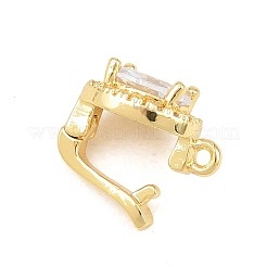 Brass Micro Pave Clear Cubic Zirconia Enhancer Shortener Pendant Bails&nbsp;KK-Z151-06G