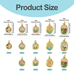 20Pcs 10 Styles Alloy Enamel Pendants&nbsp;FIND-TA0009-35