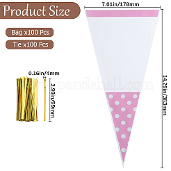 100Pcs OPP Christmas Candy Bags&nbsp;ABAG-WH0051-04