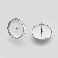 Non-Tarnish 304 Stainless Steel Earring Cabochon Settings&nbsp;X-STAS-E426-85B-P