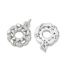 SHEGRACE Brass Clear Cubic Zirconia Charms&nbsp;XGRQ3K640-530P