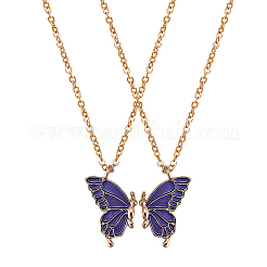 2Pcs Matching Butterfly Pendant Necklaces Set&nbsp;JN1033A-1