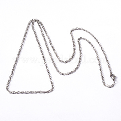 Tarnish Resistant 304 Stainless Steel Rope Chain Necklaces&nbsp;NJEW-L426-01