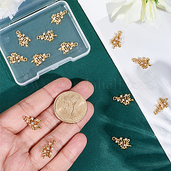 14Pcs Brass Micro Pave Cubic Zirconia Pendants&nbsp;KK-BBC0022-14
