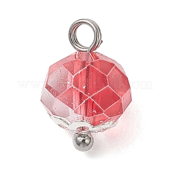 6Pcs Gradient Color Glass Pendants&nbsp;PALLOY-JF04741