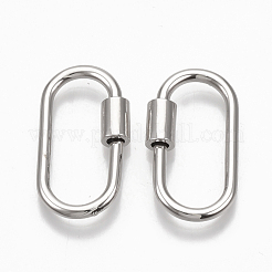 Brass Screw Carabiner Lock Charms&nbsp;KK-T047-07P