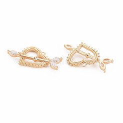 Brass Micro Pave Cubic Zirconia Pendants&nbsp;KK-S364-274A