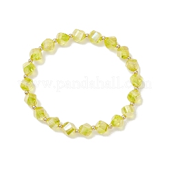 2Pcs Electroplate Transparent Glass Beaded Stretch Bracelets for Men Women&nbsp;BJEW-JB12237