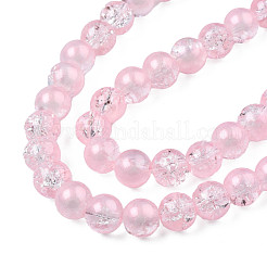 Translucent Crackle Glass Beads Strands&nbsp;CCG-T003-01B