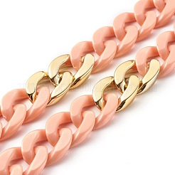 Handmade Opaque Acrylic Curb Chains&nbsp;AJEW-JB00963