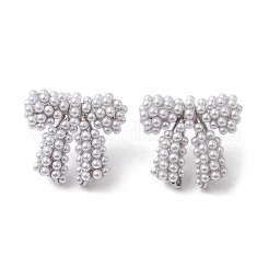 Bowknot Brass Stud Earrings&nbsp;EJEW-M245-01P