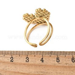 304 Stainless Steel Plastic Pearl Open Cuff Ring for Women&nbsp;RJEW-Z088-04G