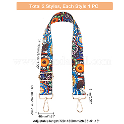 2Pcs 2 Style Polyester Fabric Bag Straps&nbsp;FIND-WR0003-92