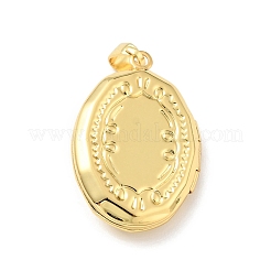 Rack Plating Brass Locket Pendants&nbsp;KK-C242-03G
