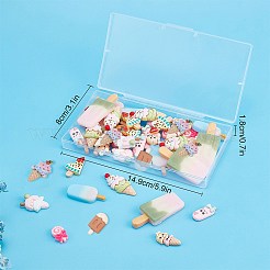 50Pcs 10 Styles Opaque Resin Decoden Cabochons&nbsp;CRES-SC0002-43