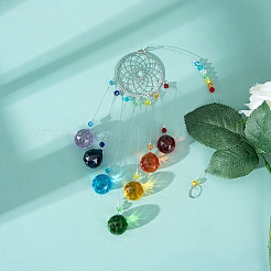 Crystals Chandelier Suncatchers Prisms Chakra Hanging Pendant&nbsp;AJEW-Q142-04