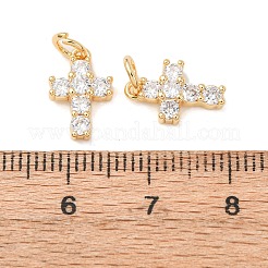 Brass Micro Pave Cubic Zirconia Pendants&nbsp;KK-A279-08G