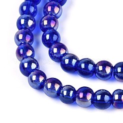 Electroplate Transparent Glass Beads Strands&nbsp;GLAA-T032-T4mm-AB16