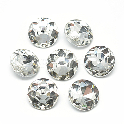 Pointed Back Glass Rhinestone Cabochons&nbsp;RGLA-T029-12mm