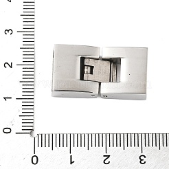 304 Stainless Steel Fold Over Clasps&nbsp;STAS-S185-15P-C