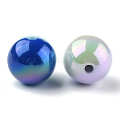 Two Tone UV Plating Opaque Acrylic Beads&nbsp;OACR-K005-07