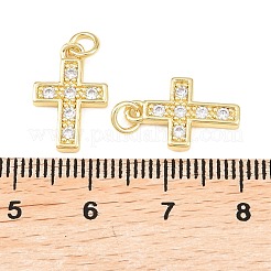 Brass Micro Pave Cubic Zirconia Pendants&nbsp;KK-C162-091G