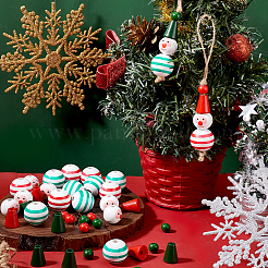 DIY Christmas Snowman Wood Pendant Decoration Making Kit&nbsp;DIY-GA0006-47