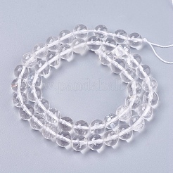 Natural Quartz Crystal Beads Strands&nbsp;X-G-R193-05-6mm